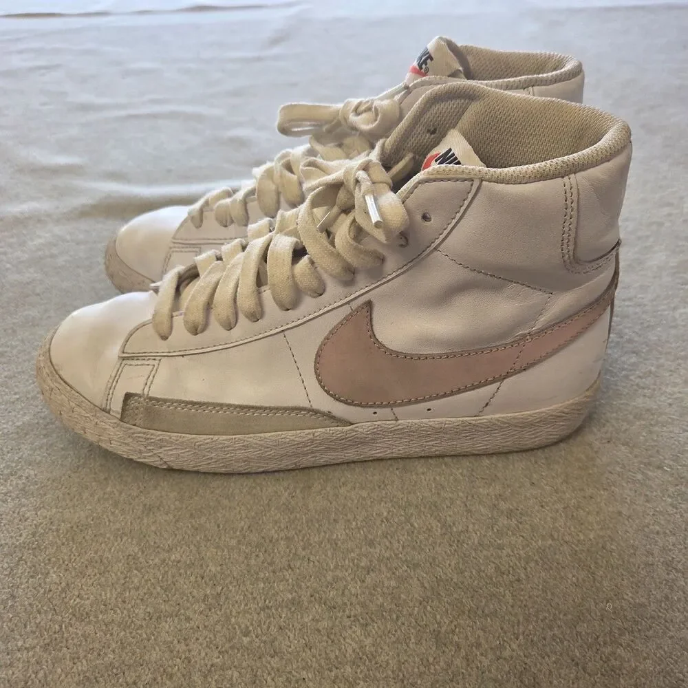 Nike Blazer 77 Vintage Mid Oxford White Pink Shoes Kids Size 5 Youth CZ7531-101